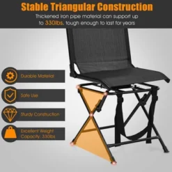 Costway Folding 360° Silent Swivel Hunting Chair Blind Chair All-weather Outdoor -OUTSUNNY Shop GUEST 7144edd0 25ee 4eb3 9998 fe13a3c6bc37