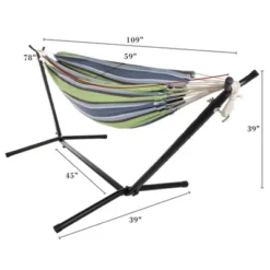 Hastings Home Double Hammock And Stand -OUTSUNNY Shop GUEST 71e6b23f 0431 4e53 b812 f60a4a851705