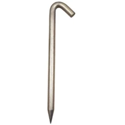 Moose Supply ASTM Standard Steel Tent Hook Stakes Heavy Duty Anchor For Tents, Inflatables, Tarps And More, 1" Diameter X 18" Length, Silver -OUTSUNNY Shop GUEST 72f76aae d46e 4c36 b930 762aba22dab9