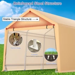 Costway 9x17 Ft Heavy Duty Carport Canopy PE Car Tent Steel Outdoor Garage Shelter 17 Costway 9x17 Ft Heavy Duty Carport Canopy PE Car Tent Steel Outdoor Garage Shelter -OUTSUNNY Shop GUEST 76e40f50 f366 47cc 8ce4 b4d3e66d7cdf