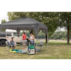 CORE Instant Canopy 10 X 10 Foot Outdoor Pop Up Shade Canopy Shelter Tent, Gray -OUTSUNNY Shop GUEST 785e73a3 3460 40da 9772 ebd144b6d131