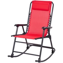 Costway Folding Zero Gravity Rocking Chair Rocker Porch Outdoor Patio Headrest Red -OUTSUNNY Shop GUEST 788e2357 1fba 418f 92e3 669fb5f42f6a