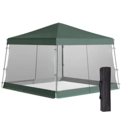 Outsunny 12' X 12' Pop Up Canopy, Foldable Canopy Tent With Carrying Bag, Mesh Sidewalls And 3-Level Adjustable Height For Outdoor, Garden, Patio, Party -OUTSUNNY Shop GUEST 79265191 310a 479a 87fd 27eb87a1b210
