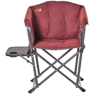 Outsunny Outdoor Director Chair, Folding Camping Chair With Thick Padded, Side Table And Heavy Duty Frame For Camping, Picnic, Beach, Hiking, Travel 5 Outsunny Outdoor Director Chair, Folding Camping Chair With Thick Padded, Side Table And Heavy Duty Frame For Camping, Picnic, Beach, Hiking, Travel - Image 3