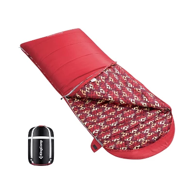 KingCamp Adult Cold Weather Sleeping Bag For Camping Down To 30 Degrees, Red 4 KingCamp Adult Cold Weather Sleeping Bag For Camping Down To 30 Degrees, Red - Image 2