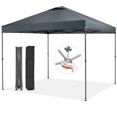 Costway Patio 10x10ft Outdoor Instant Pop-up Canopy Folding Tent Sun Shelter UV50+ Gray/Blue/White 13 Costway Patio 10x10ft Outdoor Instant Pop-up Canopy Folding Tent Sun Shelter UV50+ Gray/Blue/White - Image 11