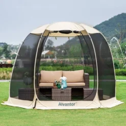 Alvantor Outdoor Pop Up Portable Gazebo Tent With Mesh Netting Screened Shelter Beige -OUTSUNNY Shop GUEST 7e848793 3838 4190 a76a bd851f86db3d