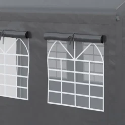 Outsunny 10' X 20' Carport & Party Tent, Height Adjustable Portable Garage With Mesh Windows For Parties, Wedding And Events -OUTSUNNY Shop GUEST 7fe912ba c7df 4e33 b240 3fee0339a41a