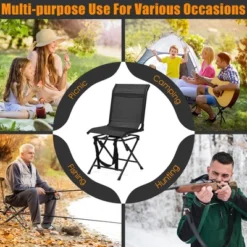 Costway Folding 360° Silent Swivel Hunting Chair Blind Chair All-weather Outdoor -OUTSUNNY Shop GUEST 8044e0b5 d17b 4726 96f6 5f92f0eb33bb