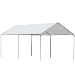 Outsunny 10'x20' Carport Heavy Duty Galvanized Car Canopy With Included Anchor Kit, 3 Reinforced Steel Cables -OUTSUNNY Shop GUEST 810faf23 9a12 42b5 9db1 512239ae9a8b