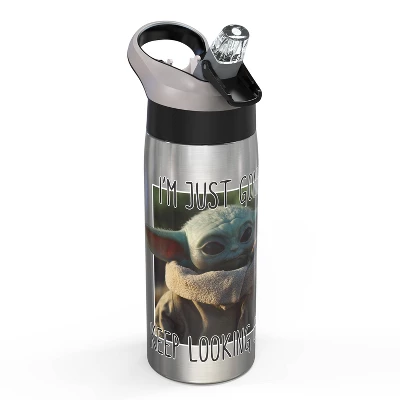 Star Wars: The Mandalorian 19oz Stainless Steel The Child Double Wall Water Bottle - Zak Designs 4 Star Wars: The Mandalorian 19oz Stainless Steel The Child Double Wall Water Bottle - Zak Designs - Image 2