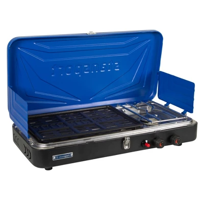 Stansport Propane Stove And Grill Combo Piezo Ignition Blue 6 Stansport Propane Stove And Grill Combo Piezo Ignition Blue - Image 4