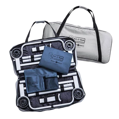 Disc-O-Bed Youth Kid-O-Bunk 62 X 28 Inch Portable Folding Bunked Double Camping Cot Bed With 2 Organizers And 2 Carry Bags, Navy Blue 6 Disc-O-Bed Youth Kid-O-Bunk 62 X 28 Inch Portable Folding Bunked Double Camping Cot Bed With 2 Organizers And 2 Carry Bags, Navy Blue - Image 4