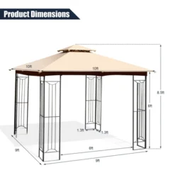 Tangkula 2-Tiers 10'x10' Outdoor Canopy Gazebo Heavy-Duty Steel Frame Party Patio Large Canopy L-Shaped Gazebo Beige/Grey 15 Tangkula 2-Tiers 10'x10' Outdoor Canopy Gazebo Heavy-Duty Steel Frame Party Patio Large Canopy L-Shaped Gazebo Beige/Grey -OUTSUNNY Shop GUEST 871c6476 5388 4043 8f5e 434c44a5aa6c