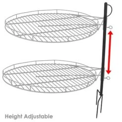 Sunnydaze Decor Sunnydaze Outdoor Heavy-Duty Height-Adjustable Fire Pit Cooking Grill Grate With 360-Degree Rotation - 24" -OUTSUNNY Shop GUEST 8721cdfd 549e 4178 be02 d37529ef7cfc