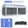 Costway 10x20ft Pop-Up Canopy Party Tent Sidewalls Portable Garage Car Shelter Wheeled -OUTSUNNY Shop GUEST 877cc267 da05 429d 96d7 e863ebc4261d