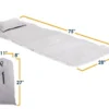 Alpcour 75x28" Camping Cot Mattress Pad - Corduroy Topper With Pillow & Carry Case - Grey