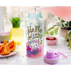 Silver Buffalo Sanrio Hello Kitty Mermaid Twist Spout Water Bottle And Sticker Set | 32 Ounces -OUTSUNNY Shop GUEST 88b9f141 09e4 4f7a af32 7c3df55edfa6