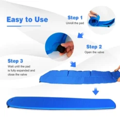 Costway Inflatable Sleeping Pad, Self Inflating Camping Mattress W/Carrying Bag GreenBlue -OUTSUNNY Shop GUEST 89604159 8a10 41b4 bb7d fff5ad694e69