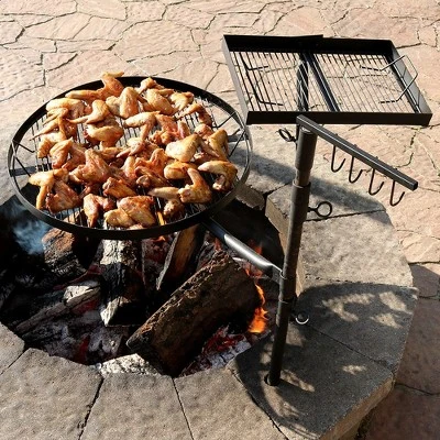 Sunnydaze Decor Sunnydaze Outdoor Camping Or Backyard Steel Adjustable Cooking Grilling Fire Pit BBQ Stake With 2 Swivel Swing Grates 14 Sunnydaze Decor Sunnydaze Outdoor Camping Or Backyard Steel Adjustable Cooking Grilling Fire Pit BBQ Stake With 2 Swivel Swing Grates - Image 12
