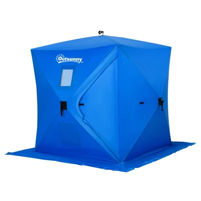 Outsunny 2 Person Ice Fishing Shelter, Waterproof Oxford Fabric Portable Pop-up Ice Tent With Bag For Outdoor Fishing 10 Outsunny 2 Person Ice Fishing Shelter, Waterproof Oxford Fabric Portable Pop-up Ice Tent With Bag For Outdoor Fishing - Image 8