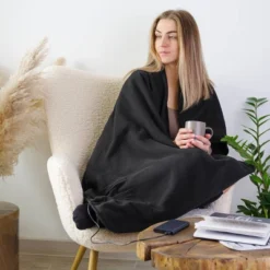 Lewis N. Clark Warm And Go Blanket With USB Connector - Black 15 Lewis N. Clark Warm And Go Blanket With USB Connector - Black -OUTSUNNY Shop GUEST 8d9839a9 531a 4123 ba75 8f9ffe939383