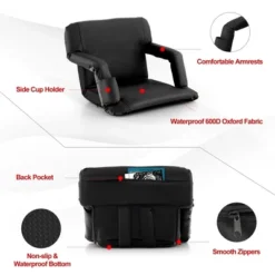 Costway Stadium Seat For Bleachers With Back Support 6 Reclining Positions Padded Cushion 19 Costway Stadium Seat For Bleachers With Back Support 6 Reclining Positions Padded Cushion -OUTSUNNY Shop GUEST 8e7dc603 8fd2 4e0d 9bf9 3f4d3fff501d