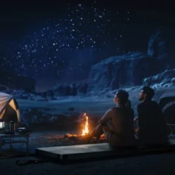 Outsunny Camping Mattress Pad With Dual-Foam Memory Foam, Roll-Up Design With Bag, Waterproof Portable Camping Sleeping Gear