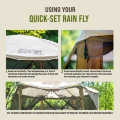 CLAM Quick-Set Outdoor Gazebo Screen Tent Canopy Accessory Rain Fly Roof Tarp For Pavilion/Pavilion Camper Models, Tan (Tent Not Included) 9 CLAM Quick-Set Outdoor Gazebo Screen Tent Canopy Accessory Rain Fly Roof Tarp For Pavilion/Pavilion Camper Models, Tan (Tent Not Included) -OUTSUNNY Shop GUEST 9112b8a5 092a 46d8 a7a1 b0ec87c3b9b9