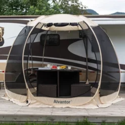 Alvantor Outdoor Pop Up Portable Gazebo Tent With Mesh Netting Screened Shelter Beige -OUTSUNNY Shop GUEST 91a30fc7 4bce 409e ac54 690781ec2852