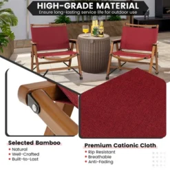 Costway Patio Folding Camping Beach Chair Portable Picnic Fishing Bamboo Frame Armrest -OUTSUNNY Shop GUEST 93619667 d699 430f 8e6f cf61baf1f35f