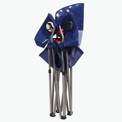 Kamp-Rite KAMPAFC141 Portable Outdoor Camping Furniture Beach Patio Sports Folding Quad Lawn Chair With 2 Cup Holders, USA Flag 4 Kamp-Rite KAMPAFC141 Portable Outdoor Camping Furniture Beach Patio Sports Folding Quad Lawn Chair With 2 Cup Holders, USA Flag - Image 2