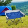 Costway Folding Camping Chair Loveseat Double Seat W/ Bags & Padded Backrest GrayBlue -OUTSUNNY Shop GUEST 94841799 5d5f 4f75 b84d 640ffdfa0914
