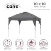 CORE Instant Canopy 10 X 10 Foot Outdoor Pop Up Shade Canopy Shelter Tent, Gray