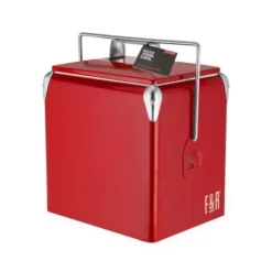 Foster & Rye Red Stainless Steel Cooler, Plastic Lined, Vintage Style Beer And Wine Cooler, Portable Beverage Chiller And Ice Chest, Set Of 1 -OUTSUNNY Shop GUEST 992eab95 5eeb 4f55 9143 68cf2b8a1fb8