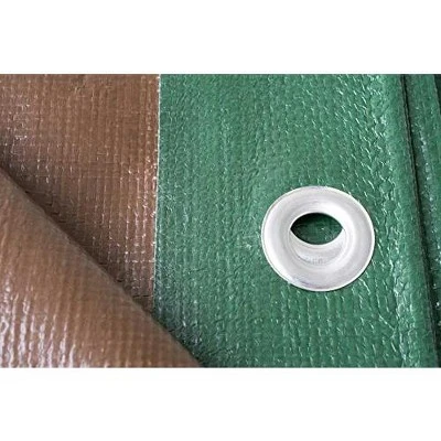 Moose Supply Heavy Duty Waterproof Poly Tarp Covers, Green/Brown, 12 Mil 5 Moose Supply Heavy Duty Waterproof Poly Tarp Covers, Green/Brown, 12 Mil - Image 3