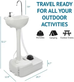 Hike Crew Portable Sink W/Hose Adapter, Outdoor Camping Sink Station -OUTSUNNY Shop GUEST 9b3c36c8 9ef6 4a8f ab08 8c365930a97e