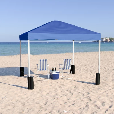 Flash Furniture 10'x10' Pop Up Event Straight Leg Canopy Tent With Sandbags And Wheeled Case 3 Flash Furniture 10'x10' Pop Up Event Straight Leg Canopy Tent With Sandbags And Wheeled Case