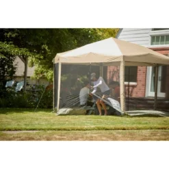 Coleman Back Home 15'x13' Screened Shelter - Tan -OUTSUNNY Shop GUEST 9d2da86c 290e 478e 926d 5b04e91dddac