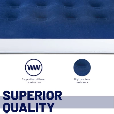 Continental Sleep, 14" Air Mattress With Comfort Coil Technology And High Capacity Pump, Good For Camping, Home And Portable Travel, Twin, Blue. 5 Continental Sleep, 14" Air Mattress With Comfort Coil Technology And High Capacity Pump, Good For Camping, Home And Portable Travel, Twin, Blue. - Image 3