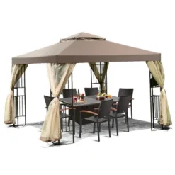 Costway Outdoor 10'x10' Gazebo Canopy Shelter Awning Tent Patio Screw-free Structure Garden 13 Costway Outdoor 10'x10' Gazebo Canopy Shelter Awning Tent Patio Screw-free Structure Garden -OUTSUNNY Shop GUEST 9f513b2e 415a 4ea7 8676 8c0307a1232c