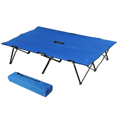 Outsunny 2 Person Folding Camping Cot, Portable Sleeping Cot With Carry Bag 8 Outsunny 2 Person Folding Camping Cot, Portable Sleeping Cot With Carry Bag - Image 6