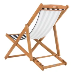 Loren Foldable Sling Chair - Natural/Navy/White - Safavieh -OUTSUNNY Shop GUEST a181939c 448f 43f8 a573 aa2f6f9534f7