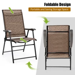 Costway 2PCS Outdoor Patio Folding Chair Camping Portable Lawn Garden W/Armrest 17 Costway 2PCS Outdoor Patio Folding Chair Camping Portable Lawn Garden W/Armrest -OUTSUNNY Shop GUEST a1dd7006 c3b1 4311 b435 872e18da56a9