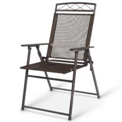 Costway Set Of 4 Patio Folding Sling Chairs Steel Textilene Camping Deck Garden Pool -OUTSUNNY Shop GUEST a2f7404f 5e79 478a 88dc f7b50000189d