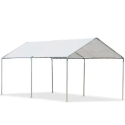 Outsunny 10'x20' Carport Heavy Duty Galvanized Car Canopy With Included Anchor Kit, 3 Reinforced Steel Cables -OUTSUNNY Shop GUEST a32fdbdf b3c9 4714 8d42 816c98fff7ad