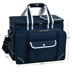 Picnic At Ascot- Ultimate Insulated Picnic Cooler With Service For 4 - Navy