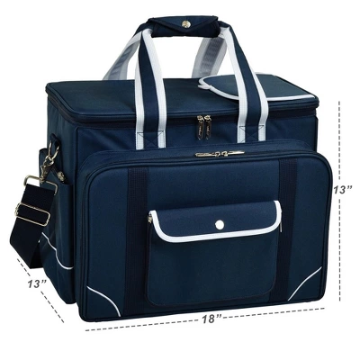 Picnic At Ascot- Ultimate Insulated Picnic Cooler With Service For 4 - Navy 3 Picnic At Ascot- Ultimate Insulated Picnic Cooler With Service For 4 - Navy