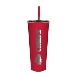NFL Kansas City Chiefs 24oz Skinny Tumbler With Straw