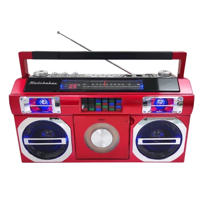 Studebaker SB2145 80's Retro Street Portable Bluetooth Boombox With FM Radio, CD Player, LED EQ And 10 Watts RMS Power 5 Studebaker SB2145 80's Retro Street Portable Bluetooth Boombox With FM Radio, CD Player, LED EQ And 10 Watts RMS Power - Image 3